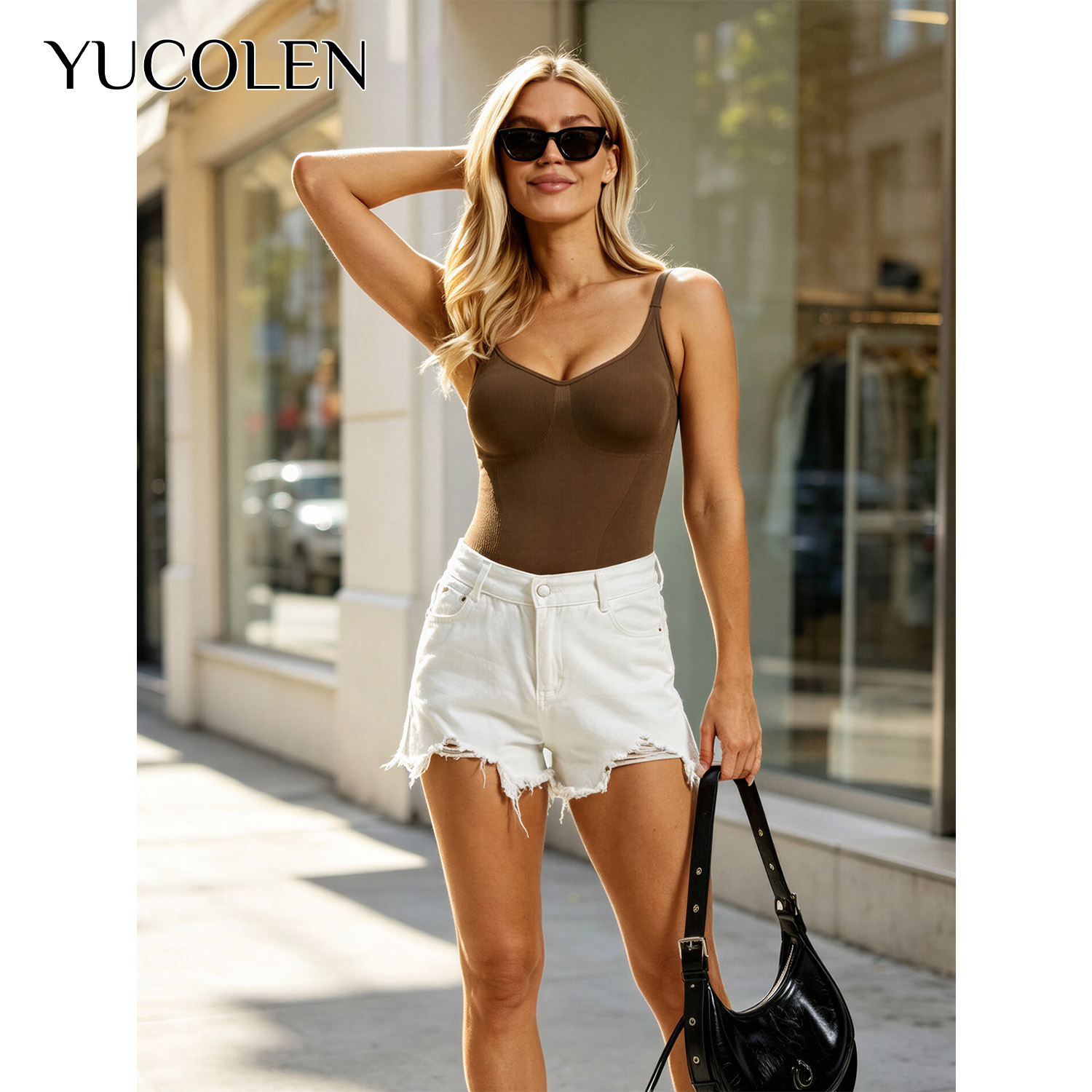 YUCOLEN Women U‑Neck Thong Bod - огляд і ціна Shapewear Bodysuit Firm
